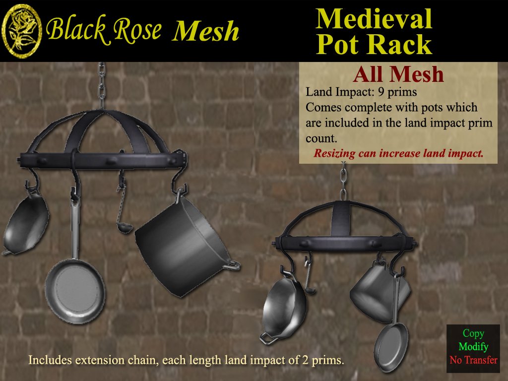 Black Rose Medieval Pot Rack | My Black Rose