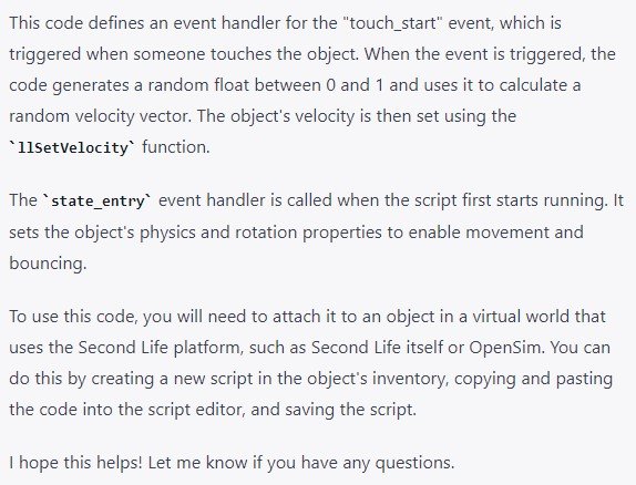 Lsl Bridge Assembly Script OpenAI ChatGPT can help with LSL scripting! | My Black Rose